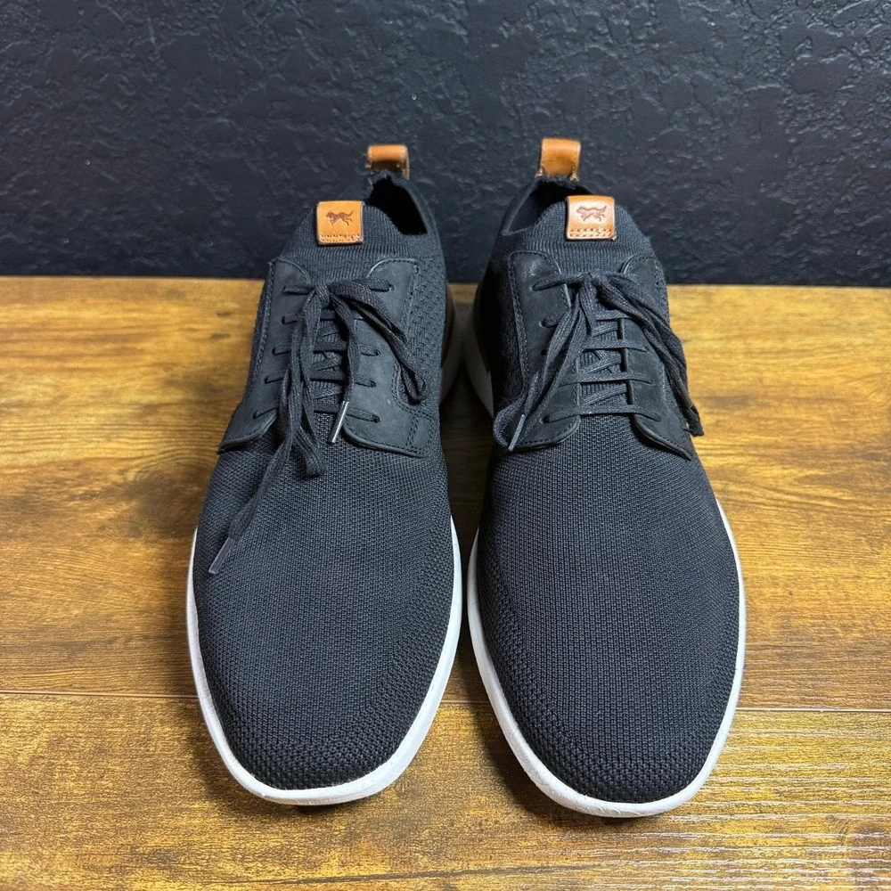 Wolf & Shepherd SwiftKnit Derby Black Knit Textile Dress Sneaker Mens Size 12